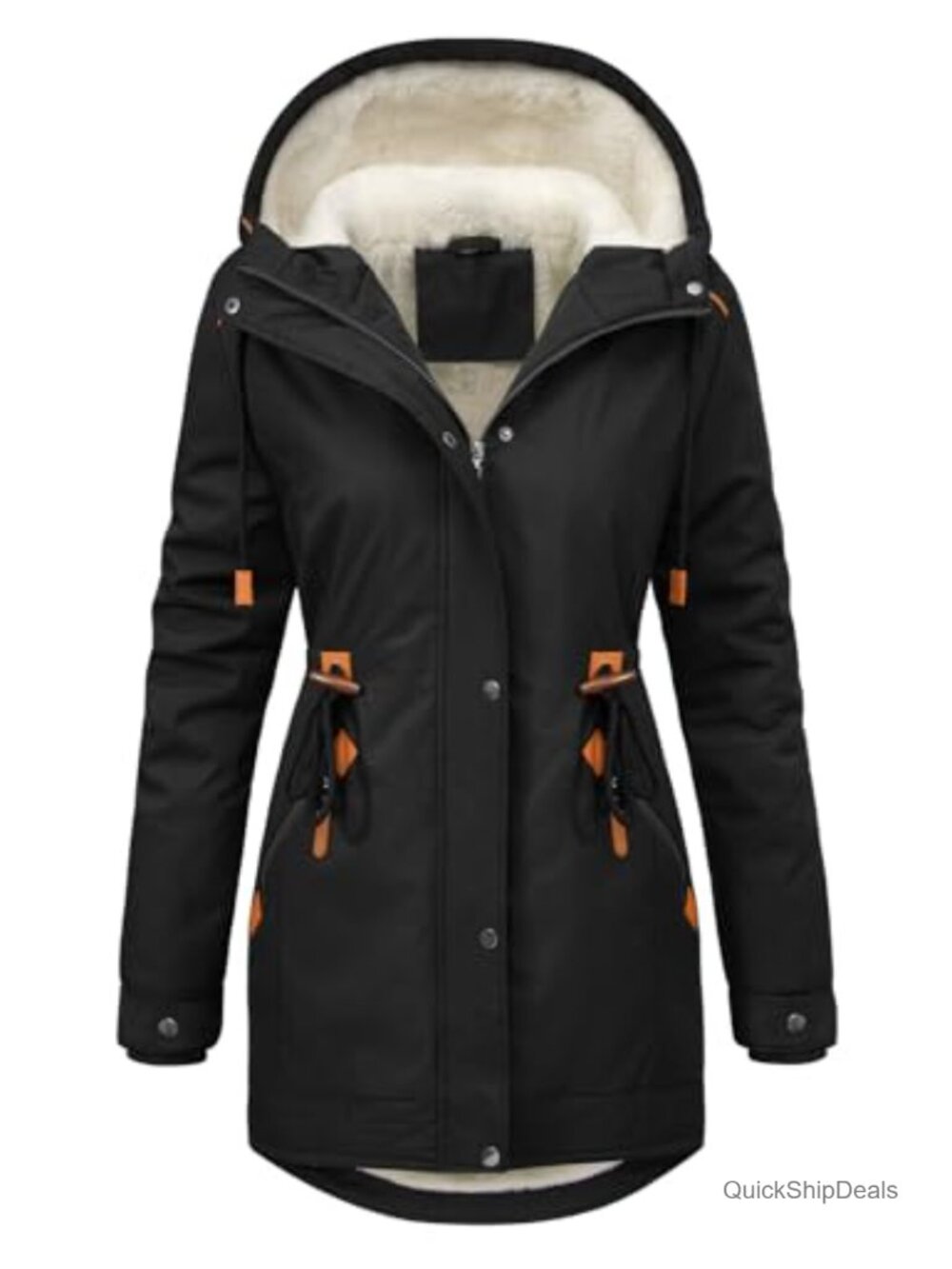 Women's Winter Faux Fur Lined Parka Coat Thicken Warm Jacket